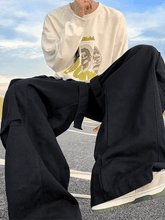 Lockere Cargohose für Herren mit Riemendetail und Tasche
